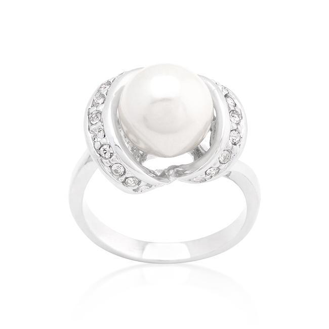 Single Pearl Cocktail Ring freeshipping - Higher Class Elegance