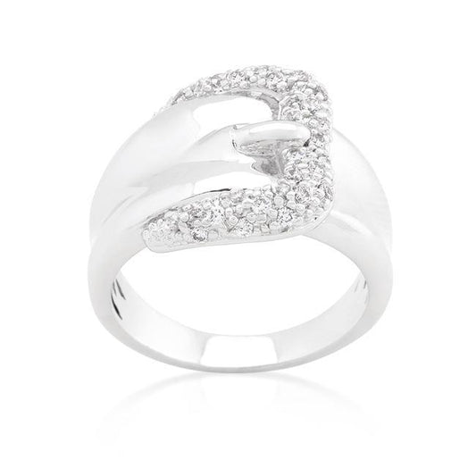 Simple Cubic Zirconia Belt Ring freeshipping - Higher Class Elegance