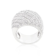 Cubic Zirconia Pave Diagonal Ring freeshipping - Higher Class Elegance
