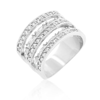 Cubic Zirconia Tiered Ring freeshipping - Higher Class Elegance