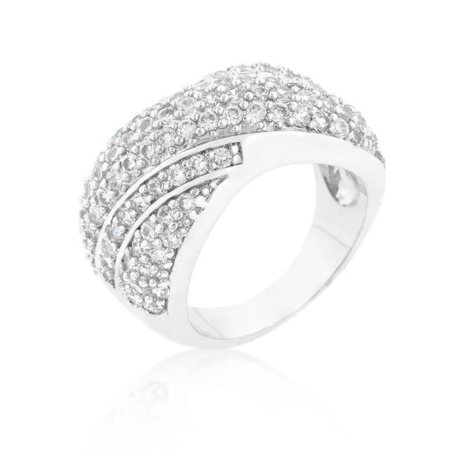 Pave Overlap Diagonal Ring freeshipping - Higher Class Elegance