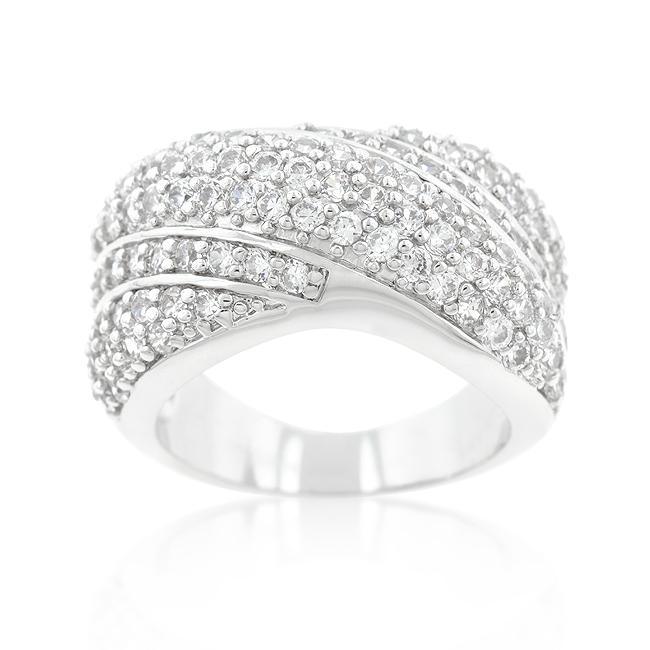 Pave Overlap Diagonal Ring freeshipping - Higher Class Elegance
