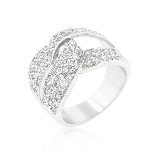 Cubic Zirconia Knot Ring freeshipping - Higher Class Elegance