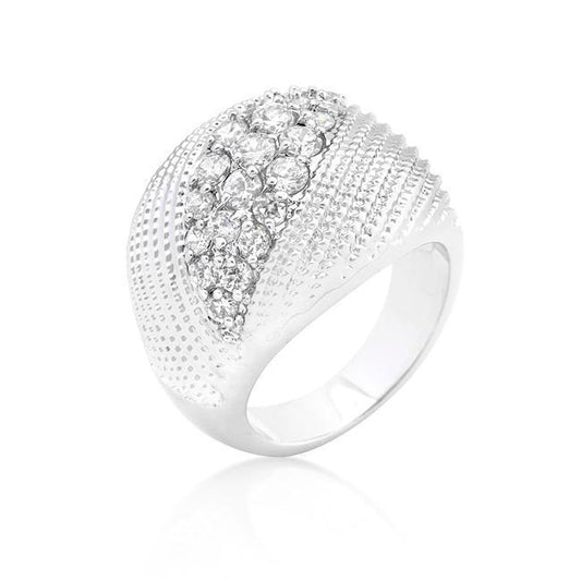 Classic Cubic Zirconia Dome Ring freeshipping - Higher Class Elegance