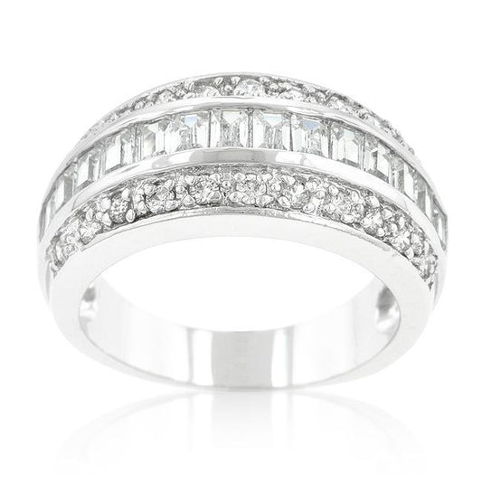 3-Row Cubic Zirconia Band freeshipping - Higher Class Elegance