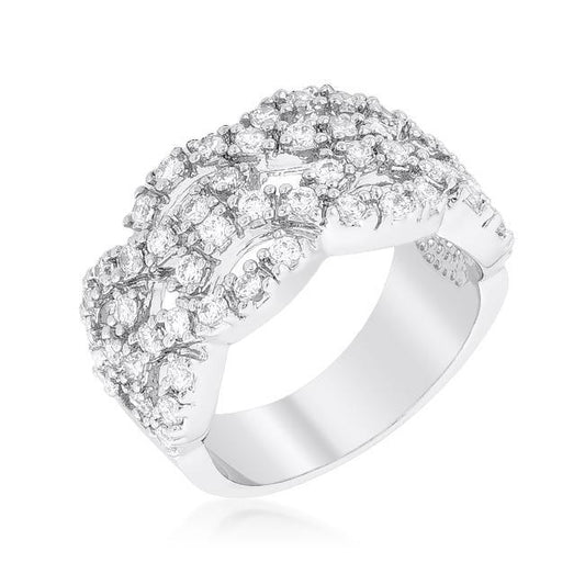 Braided CZ Cocktail Ring freeshipping - Higher Class Elegance