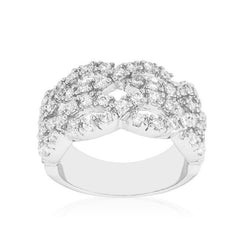 Braided CZ Cocktail Ring freeshipping - Higher Class Elegance