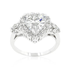 Heart Halo Engagement Ring freeshipping - Higher Class Elegance