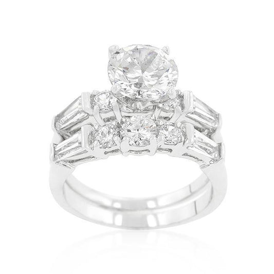 Engagement Set with Large Center Stone freeshipping - Higher Class Elegance