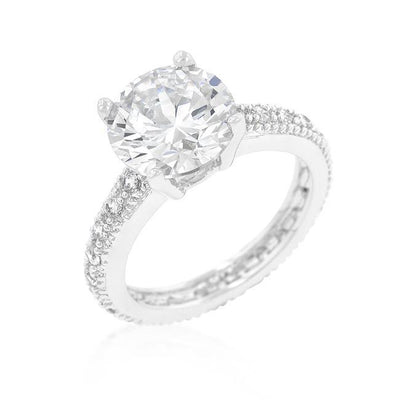 Micro-pave Cubic Zirconia Engagement Ring freeshipping - Higher Class Elegance