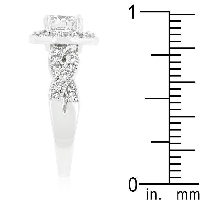 Round Cut Halo Engagement Ring freeshipping - Higher Class Elegance