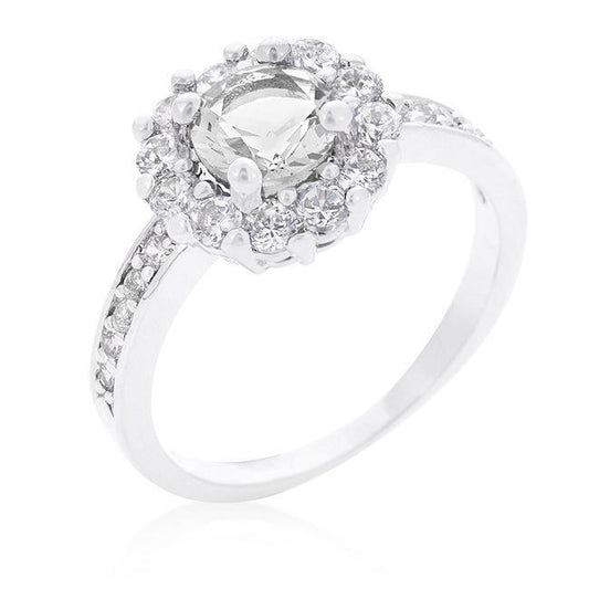 Bella Birthstone Engagement Ring in Clear freeshipping - Higher Class Elegance