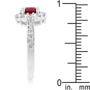 Ruby Red Halo Engagement Ring freeshipping - Higher Class Elegance