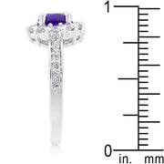 Lavender Halo Engagement Ring freeshipping - Higher Class Elegance