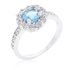 Bella Birthstone Engagement Ring in Blue freeshipping - Higher Class Elegance