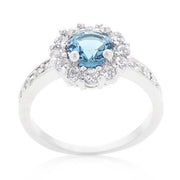 Bella Birthstone Engagement Ring in Blue freeshipping - Higher Class Elegance