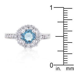 Bella Birthstone Engagement Ring in Blue freeshipping - Higher Class Elegance