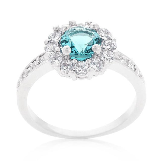Bella Birthstone Engagement Ring in Blue freeshipping - Higher Class Elegance