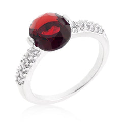 Red Oval Cubic Zirconia Engagement Ring freeshipping - Higher Class Elegance