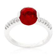 Red Oval Cubic Zirconia Engagement Ring freeshipping - Higher Class Elegance