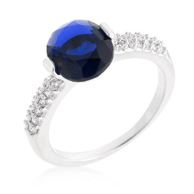 Blue Oval Cubic Zirconia Engagement Ring freeshipping - Higher Class Elegance