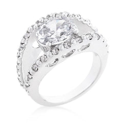 Clear Split Band Engagement Ring freeshipping - Higher Class Elegance