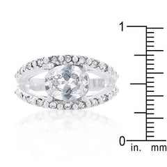 Clear Split Band Engagement Ring freeshipping - Higher Class Elegance