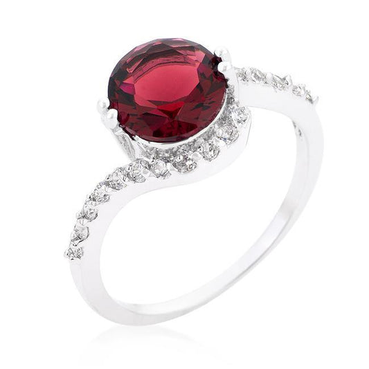 Red Swirling Engagement Ring freeshipping - Higher Class Elegance