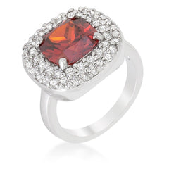 Micropave Red Bridal Cocktail Ring freeshipping - Higher Class Elegance