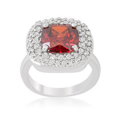 Micropave Red Bridal Cocktail Ring freeshipping - Higher Class Elegance