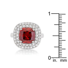 Micropave Red Bridal Cocktail Ring freeshipping - Higher Class Elegance