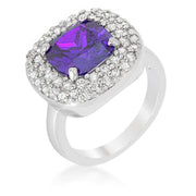 Micropave Purple Bridal Cocktail Ring freeshipping - Higher Class Elegance