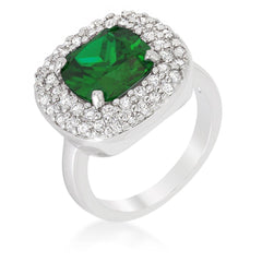 Micropave Green Bridal Cocktail Ring freeshipping - Higher Class Elegance