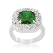 Micropave Green Bridal Cocktail Ring freeshipping - Higher Class Elegance