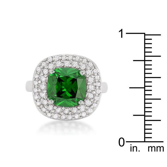 Micropave Green Bridal Cocktail Ring freeshipping - Higher Class Elegance