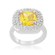 Micropave Yellow Bridal Cocktail Ring freeshipping - Higher Class Elegance