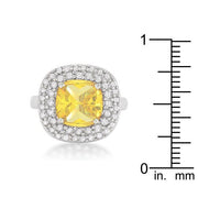 Micropave Yellow Bridal Cocktail Ring freeshipping - Higher Class Elegance