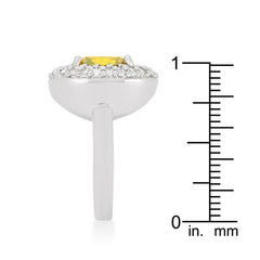 Micropave Yellow Bridal Cocktail Ring freeshipping - Higher Class Elegance