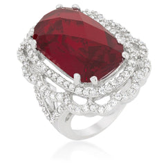 Red Cocktail Crest Ring freeshipping - Higher Class Elegance