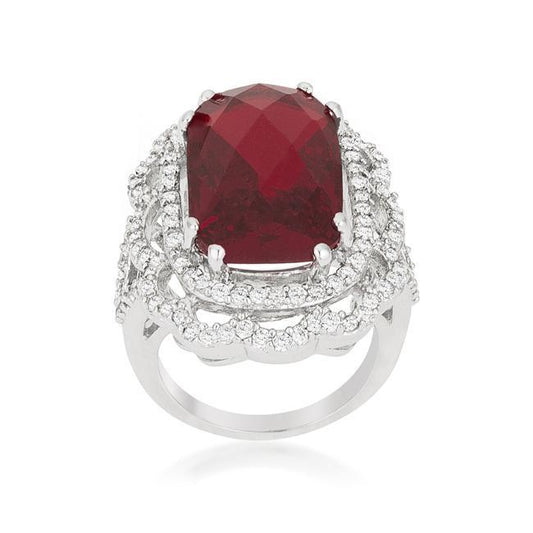 Red Cocktail Crest Ring freeshipping - Higher Class Elegance