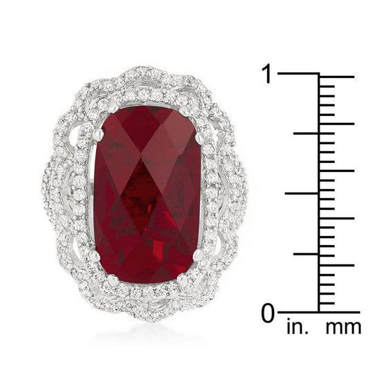 Red Cocktail Crest Ring freeshipping - Higher Class Elegance