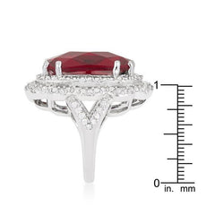 Red Cocktail Crest Ring freeshipping - Higher Class Elegance