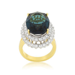 Two-tone Double Halo Cocktail Ring freeshipping - Higher Class Elegance