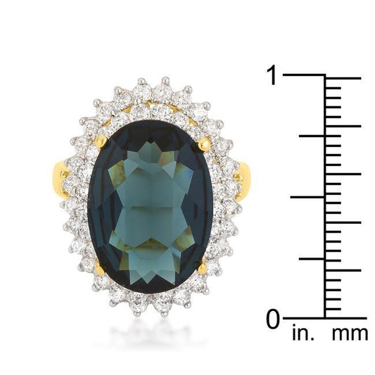 Two-tone Double Halo Cocktail Ring freeshipping - Higher Class Elegance