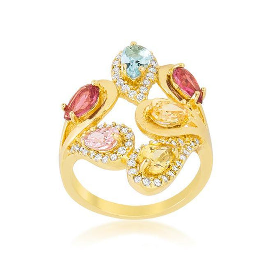 Multi-Color Cocktail Ring freeshipping - Higher Class Elegance