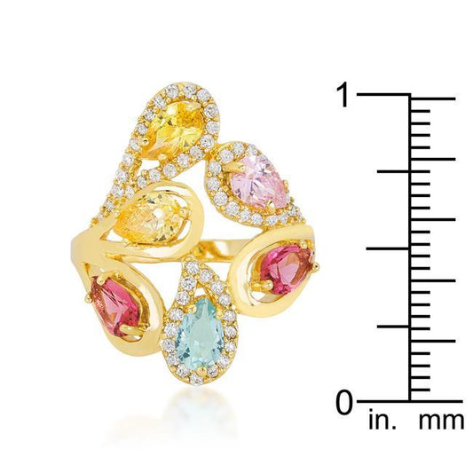 Multi-Color Cocktail Ring freeshipping - Higher Class Elegance