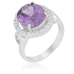 Amethyst Halo Cocktail Ring freeshipping - Higher Class Elegance