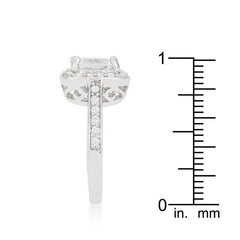 Halo Style Cushion Cut Engagement Ring freeshipping - Higher Class Elegance