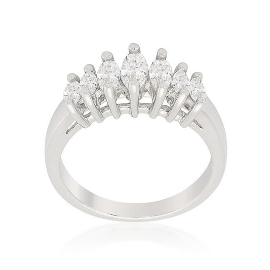 Graduated Marquise Anniversary Band freeshipping - Higher Class Elegance