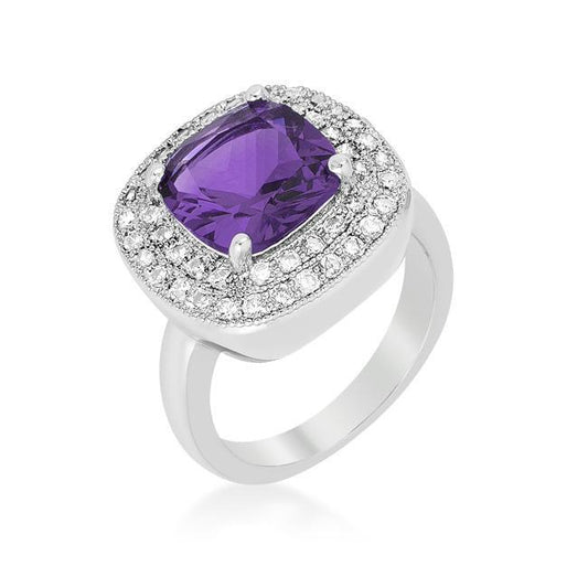 Purple Bridal Cocktail Ring freeshipping - Higher Class Elegance